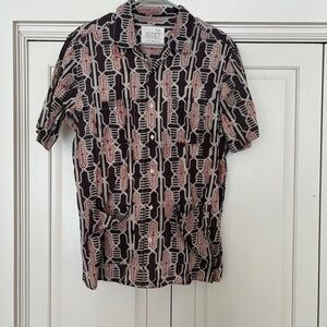 Kardo Black and Red Casual Button Down Shirt